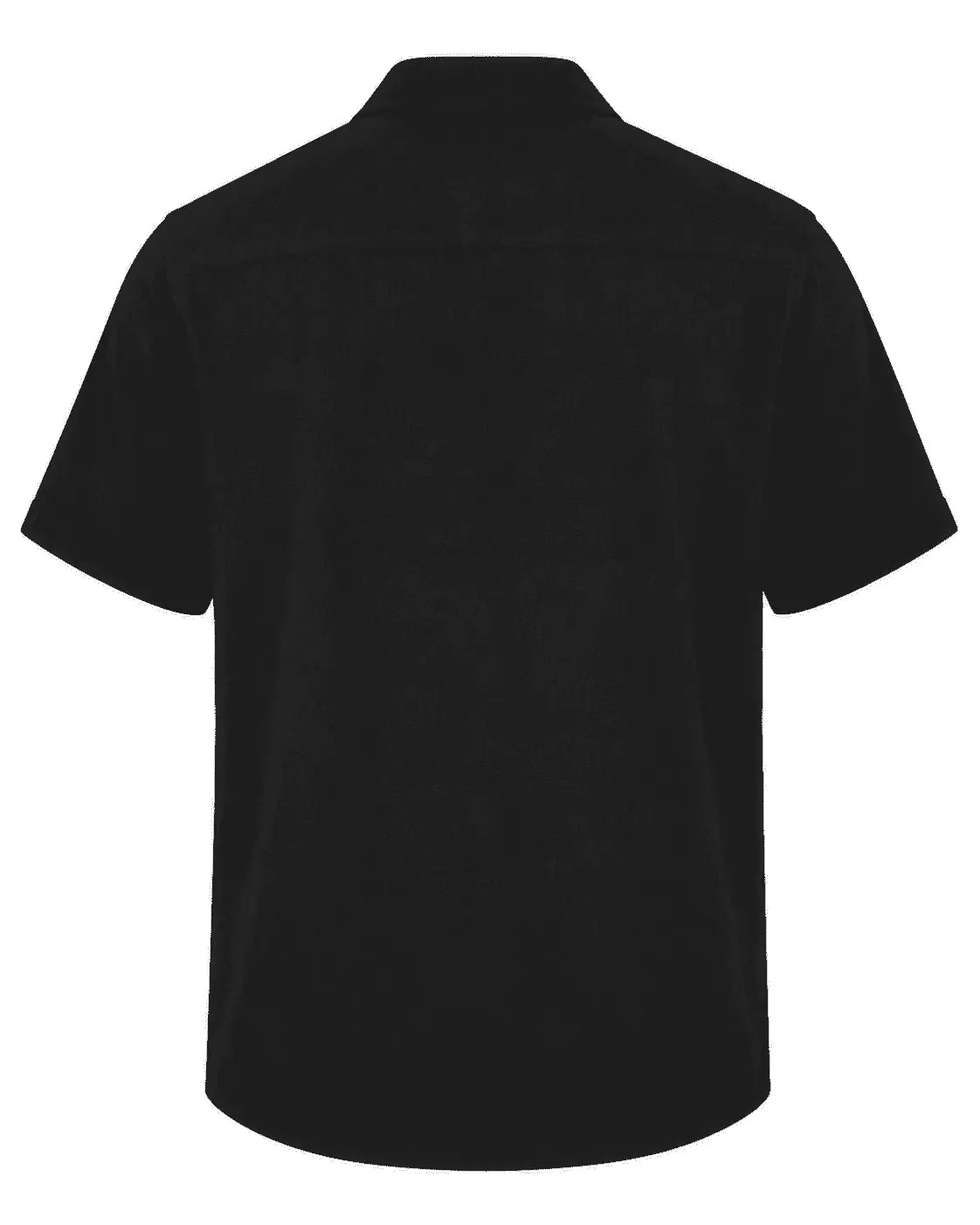 Black Men's Essential Knit Polo back view by Nasseeb