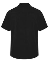 Black Men's Essential Knit Polo back view by Nasseeb
