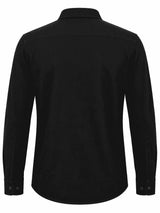 Back view of Nasseeb Men's Monte Vista button down shirt in black