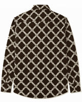 Brown Men's Sienna Weave Shirt back view by Nasseeb