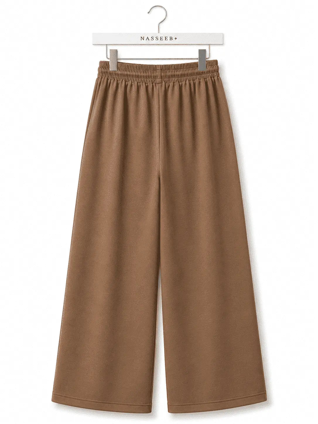 Back view of Nasseeb Women's Essence Trousers in camel brown
