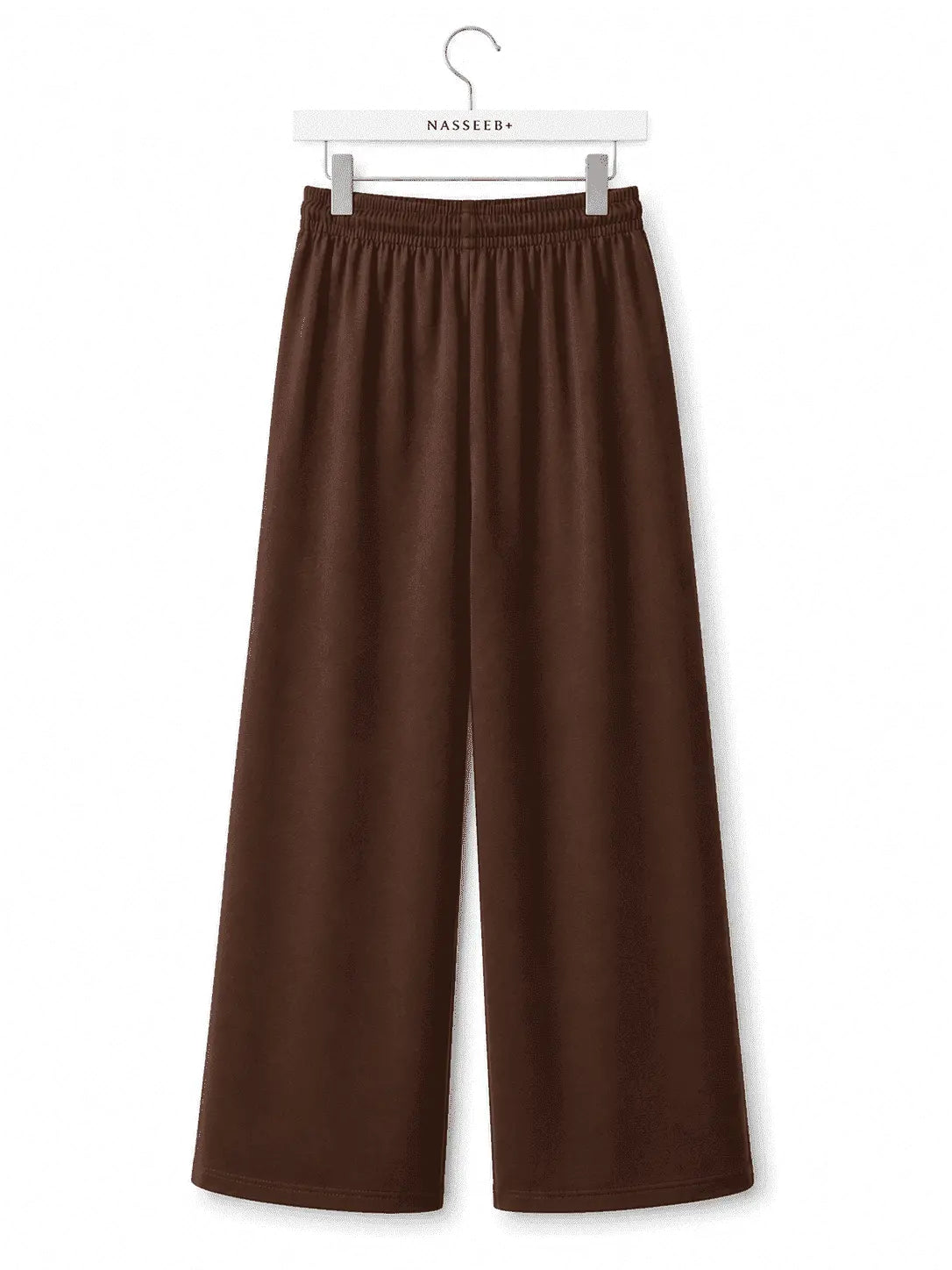 Back view of Nasseeb Women's Essence Trousers in chocolate brown