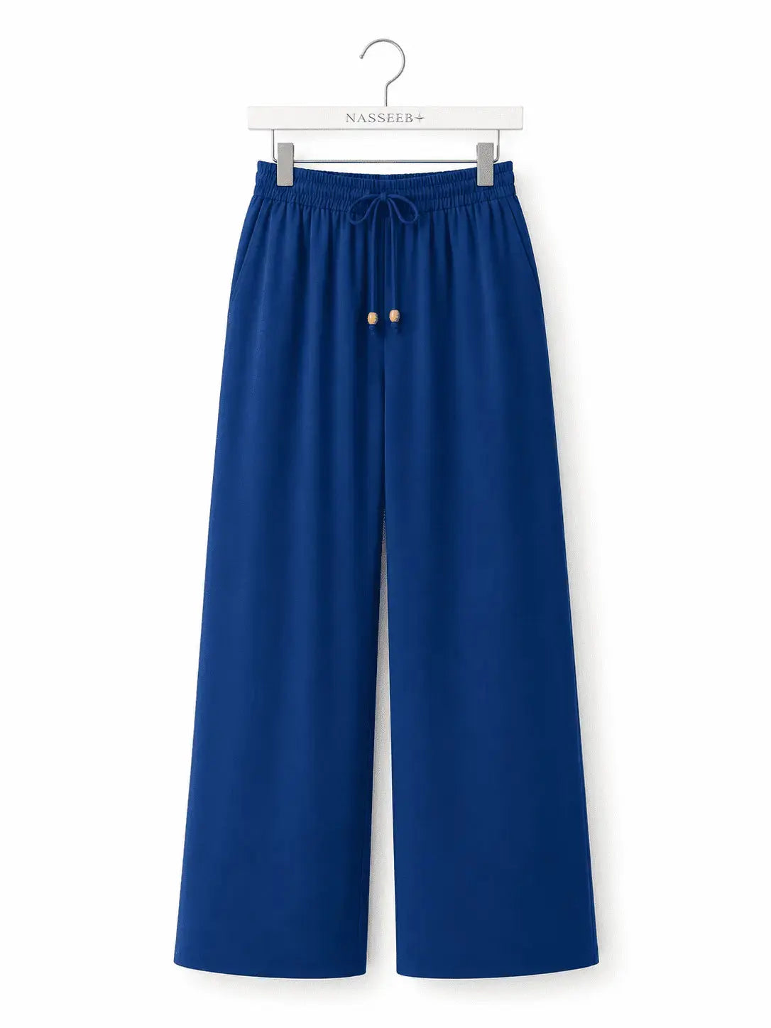 Front view of Nasseeb Women's Essence Trousers in royal blue