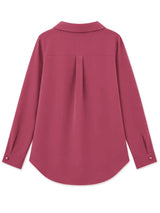 Back view of Nasseeb Women's Sapphire Shirt in rose pink