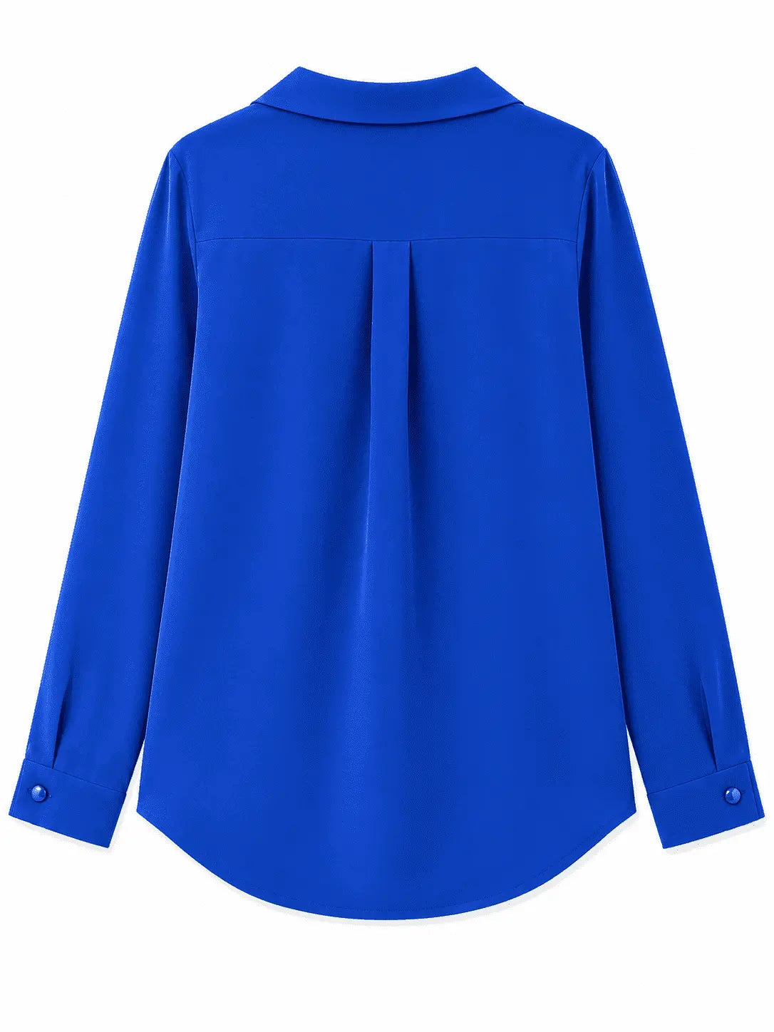 Back view of Nasseeb Women's Sapphire Shirt in blue